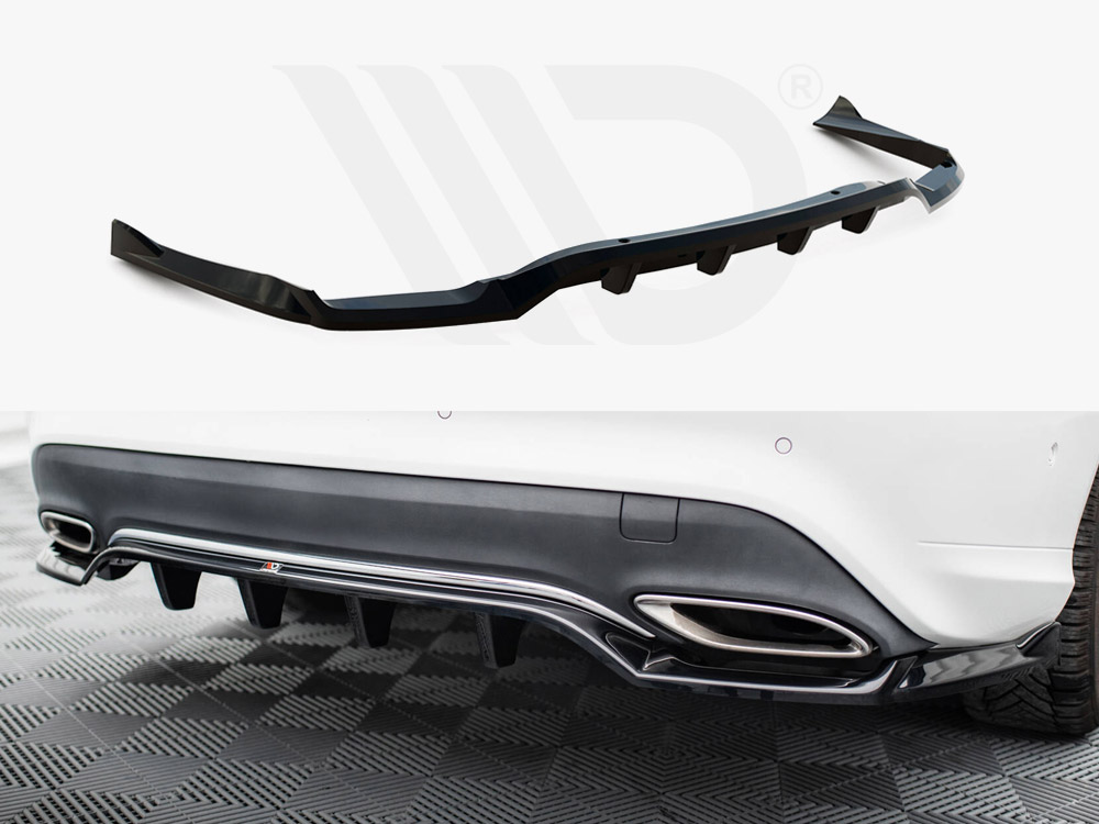 Maxton rear splitter (vertical bars) mercedes-benz cla c117 facelift models 1 Maxton rear splitter (vertical bars) mercedes-benz cla c117 facelift models
