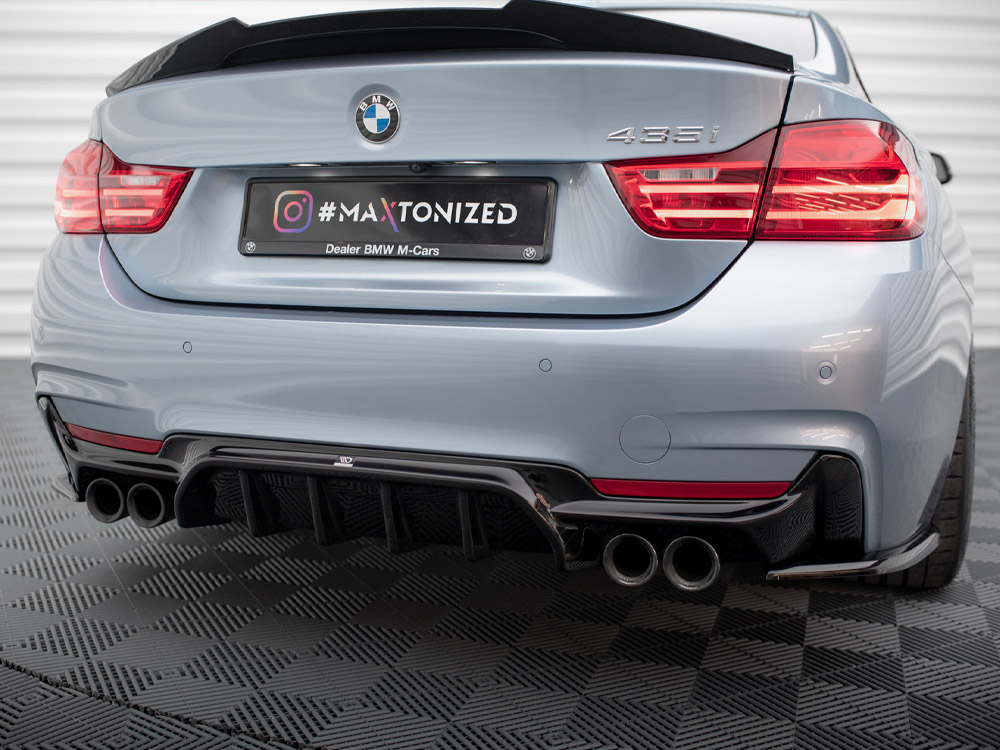 Maxton rear valance bmw 4 series coupe/gran coupe/cabrio m-pack f32/f36/f33 (version with dual exhausts on both sides) 3 Maxton rear valance bmw 4 series coupe/gran coupe/cabrio m-pack f32/f36/f33 (version with dual exhausts on both sides) - image 3