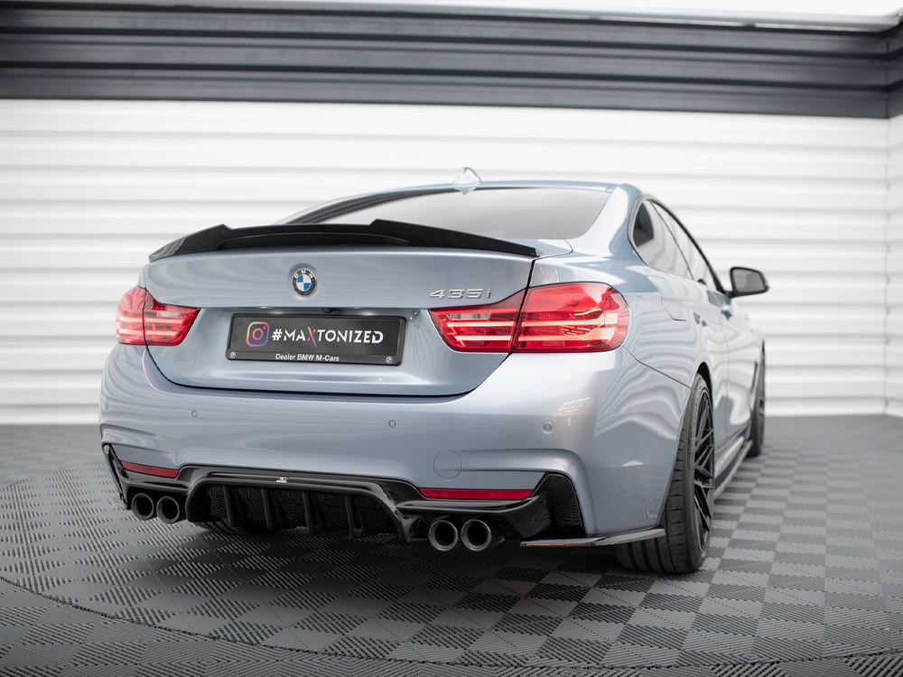 Maxton rear valance bmw 4 series coupe/gran coupe/cabrio m-pack f32/f36/f33 (version with dual exhausts on both sides) 2 Maxton rear valance bmw 4 series coupe/gran coupe/cabrio m-pack f32/f36/f33 (version with dual exhausts on both sides) - image 2