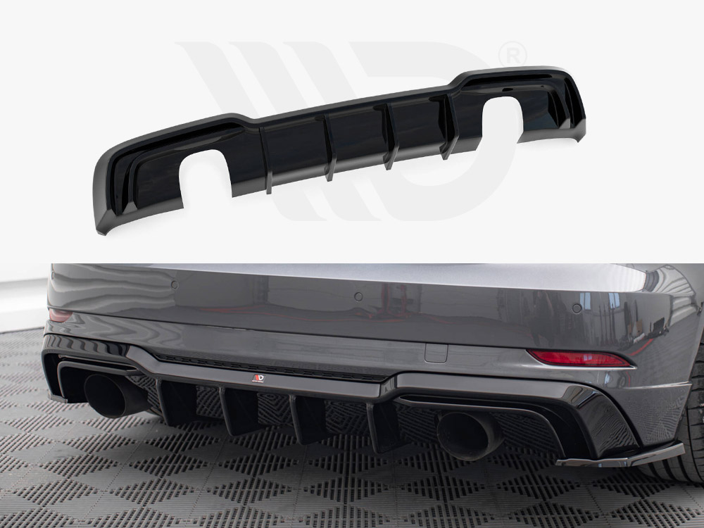 Maxton rear valance audi a3 s-line sportback 8v facelift models (version with single exhausts on both sides) 1 Maxton rear valance audi a3 s-line sportback 8v facelift models (version with single exhausts on both sides)