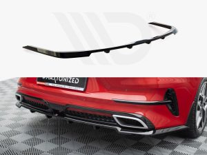 Maxton Central Rear Splitter (Vertical Bars) Kia ProCeed GT-Line Mk1