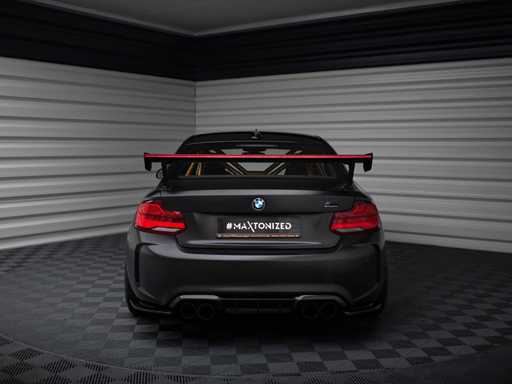 Maxton carbon spoiler with external brackets uprights + led for bmw m2 f87 11 Maxton carbon spoiler with external brackets uprights + led for bmw m2 f87 - image 11