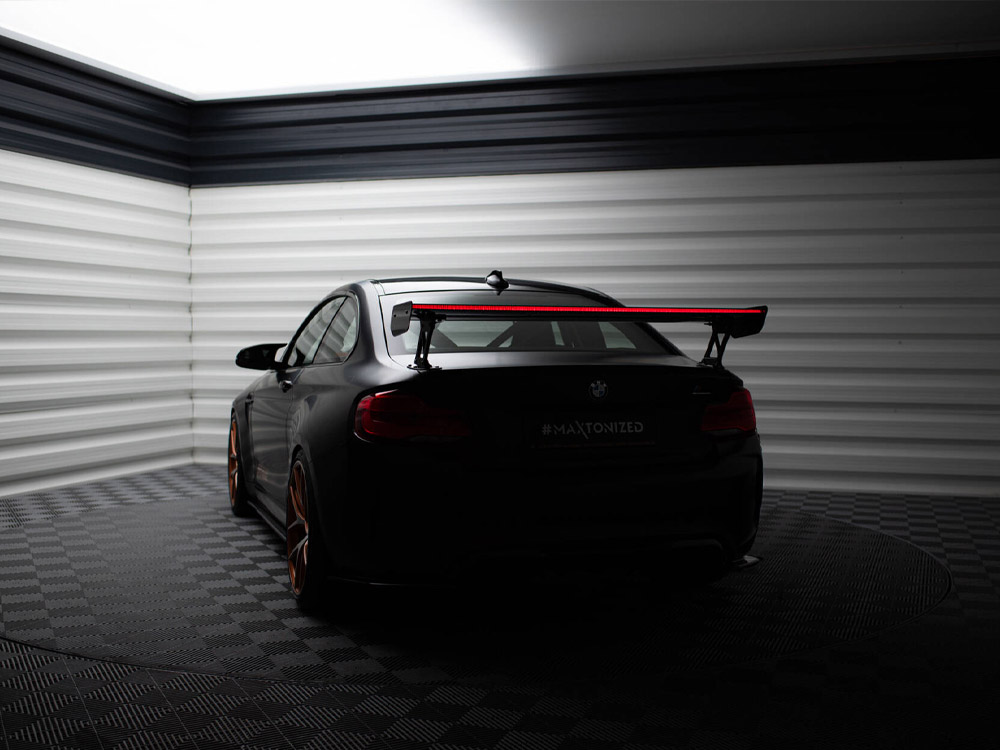 Maxton carbon spoiler with external brackets uprights + led for bmw m2 f87 6 Maxton carbon spoiler with external brackets uprights + led for bmw m2 f87 - image 6