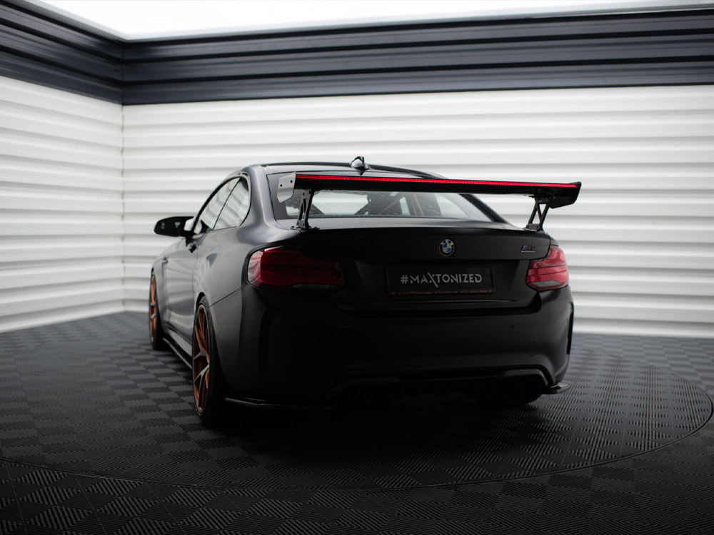 Maxton carbon spoiler with external brackets uprights + led for bmw m2 f87 2 Maxton carbon spoiler with external brackets uprights + led for bmw m2 f87 - image 2