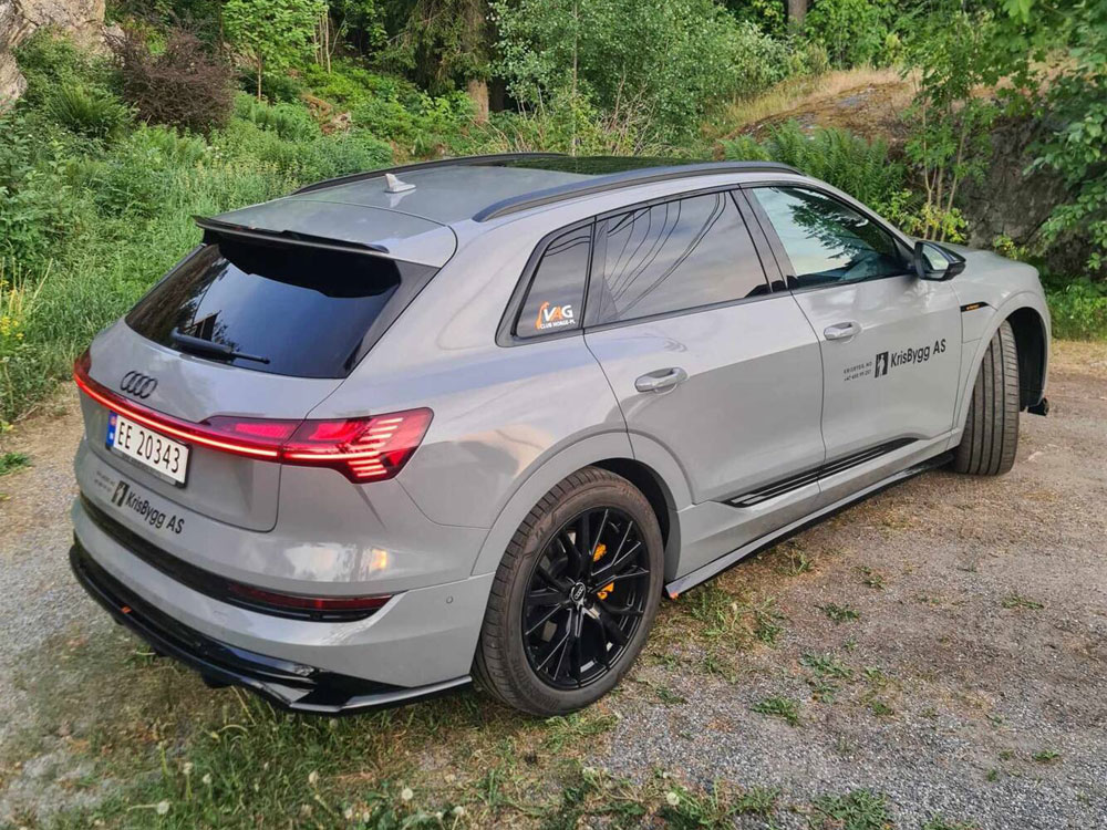 Maxton central rear splitter (vertical bars) audi e-tron s-line 2 Maxton central rear splitter (vertical bars) audi e-tron s-line - image 2