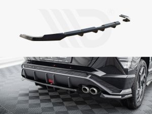 Maxton Central Rear Splitter (Vertical Bars) Hyundai Kona N-Line Mk2
