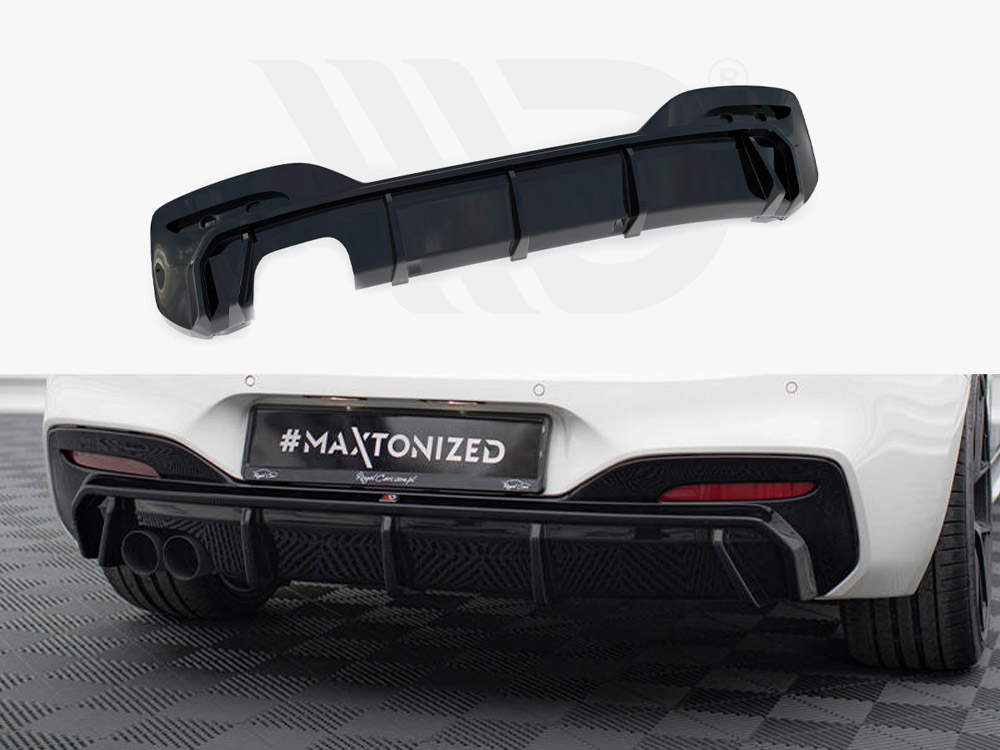 Maxton rear valance v3 bmw 1 series m-pack f20 facelift models (single side dual exhaust version) 1 Maxton rear valance v3 bmw 1 series m-pack f20 facelift models (single side dual exhaust version)