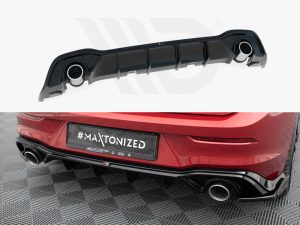Maxton Rear Valance + Exhaust Ends Imitation for Volkswagen Golf GTE Mk8