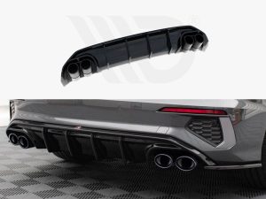 Maxton Rear Valance + Exhaust Ends Imitation Audi A3 S-Line Saloon 8Y