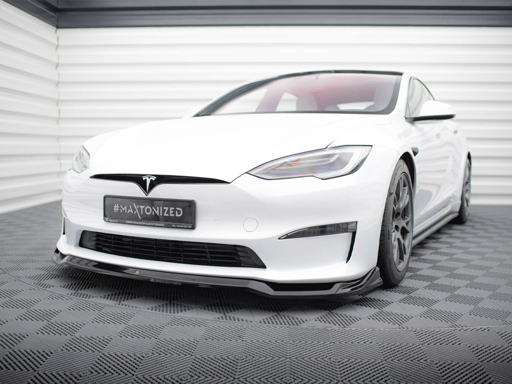 Maxton front splitter v2 tesla model s plaid mk1 facelift models 2 Maxton front splitter v2 tesla model s plaid mk1 facelift models - image 2
