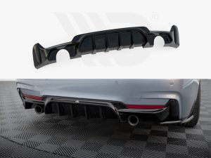 Maxton Rear Valance BMW 4 Series Coupe/Gran Coupe/Cabrio M-Pack F32/F36/F33 (Version with Single Exhausts on Both Sides)