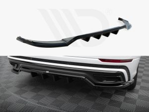 Maxton Central Rear Splitter (Vertical Bars) Audi Q8 S-Line Mk1