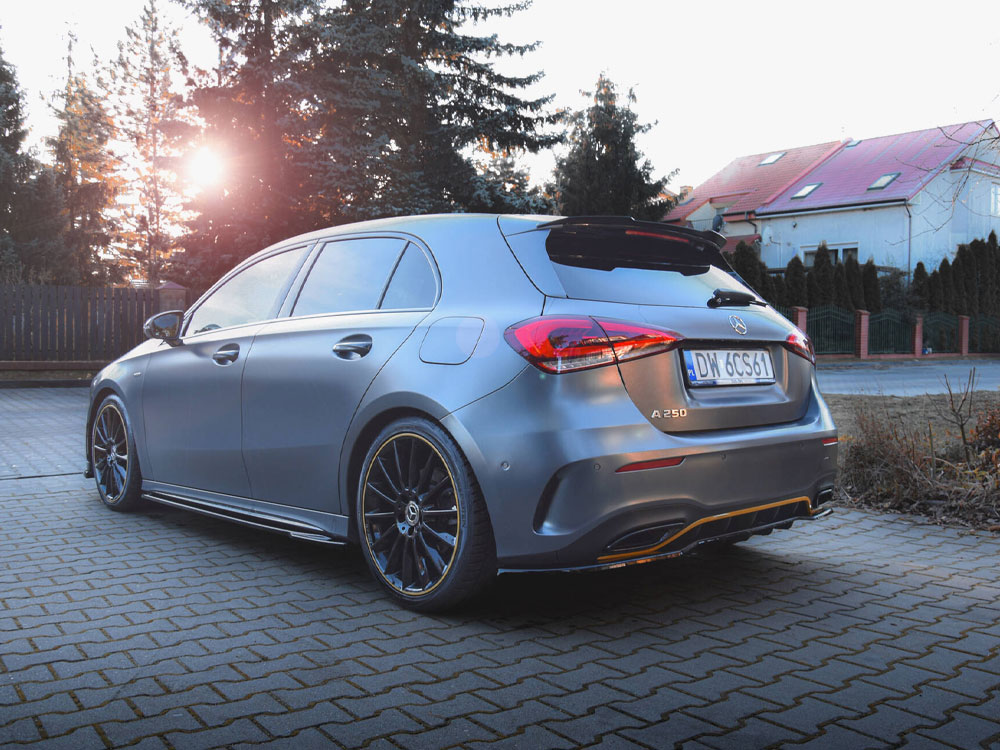 Maxton rear splitter (vertical bars) mercedes-benz a hatchback amg line w177 2 Maxton rear splitter (vertical bars) mercedes-benz a hatchback amg line w177 - image 2