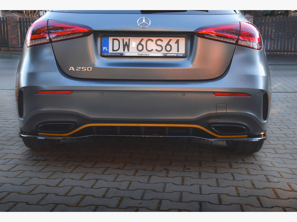 Maxton rear splitter (vertical bars) mercedes-benz a hatchback amg line w177 3 Maxton rear splitter (vertical bars) mercedes-benz a hatchback amg line w177 - image 3