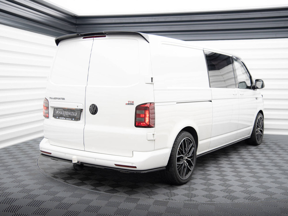 Maxton central rear splitter volkswagen t6 long facelift models 2 Maxton central rear splitter volkswagen t6 long facelift models - image 2