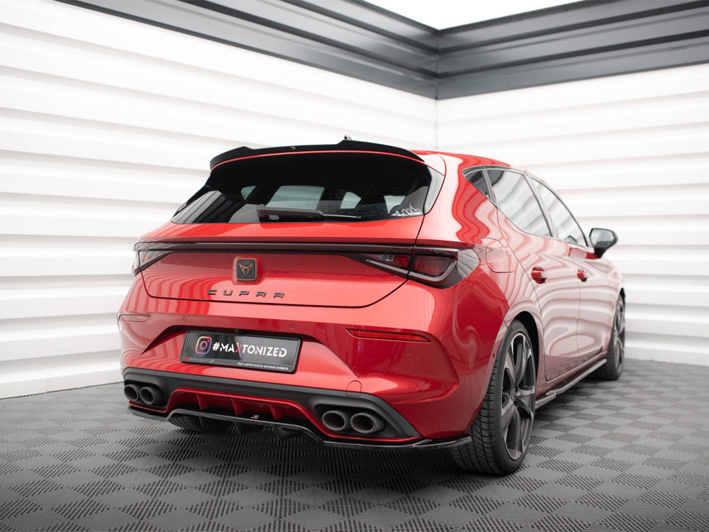 Maxton central rear splitter (vertical bars) cupra leon hatchback mk1 2 Maxton central rear splitter (vertical bars) cupra leon hatchback mk1 - image 2