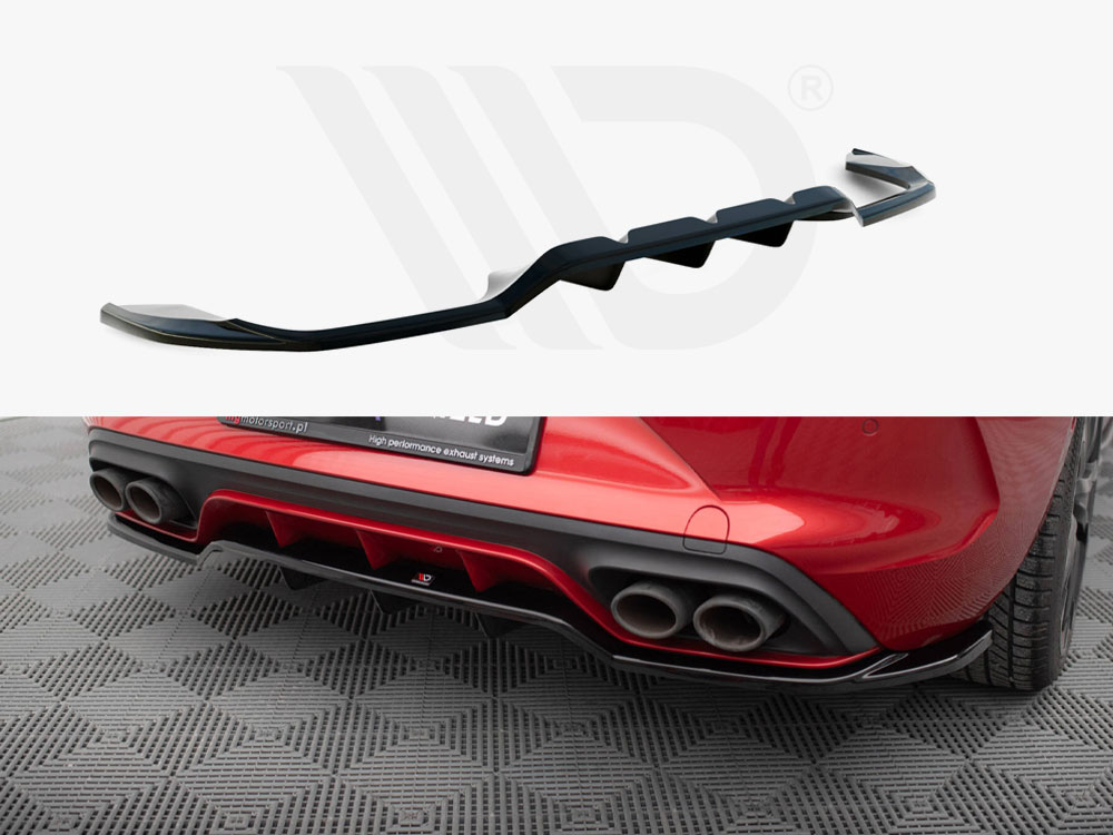 Maxton central rear splitter (vertical bars) cupra leon hatchback mk1 1 Maxton central rear splitter (vertical bars) cupra leon hatchback mk1
