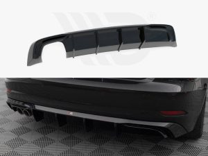 Maxton Rear Valance Audi A3 Sportback 8V Facelift Models (Version with Double Exhaust Tip)