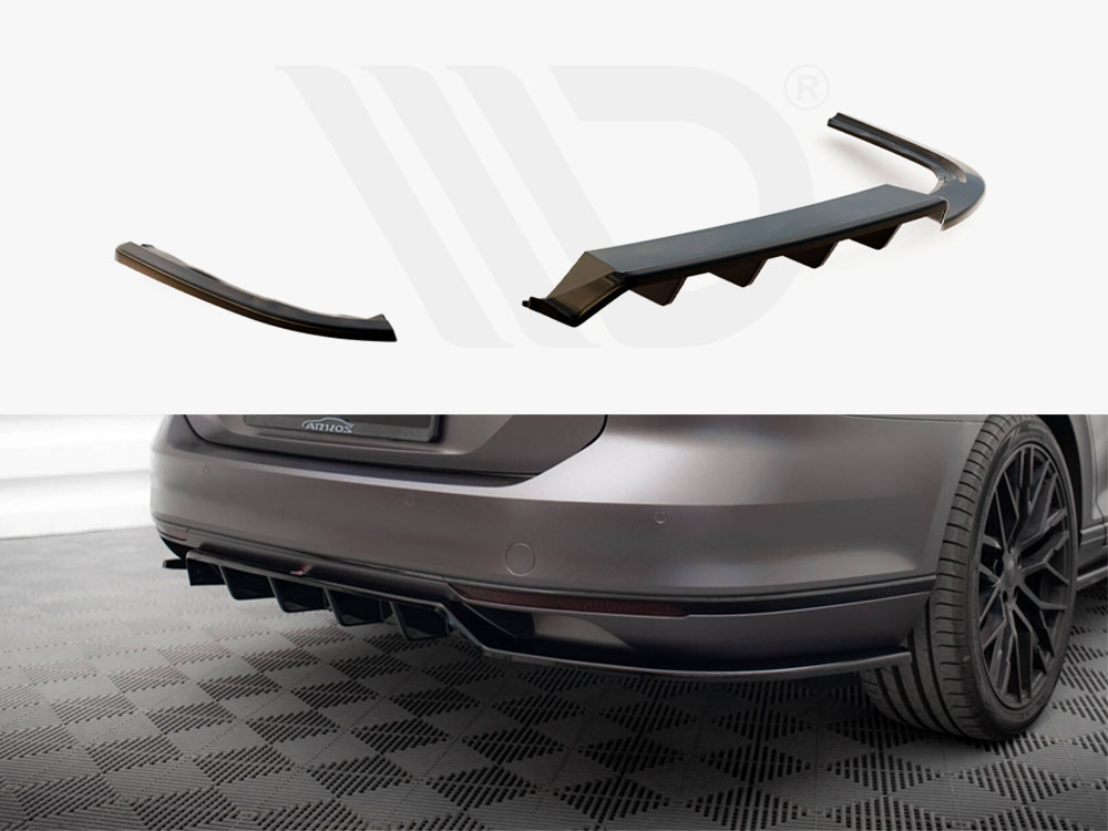 Maxton rear splitter (vertical bars) volkswagen passat r-line b8 1 Maxton rear splitter (vertical bars) volkswagen passat r-line b8