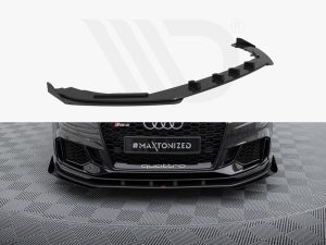 Maxton Street Pro Front Splitter V1 + Flaps Audi RS3 Saloon 8V Facelift Models