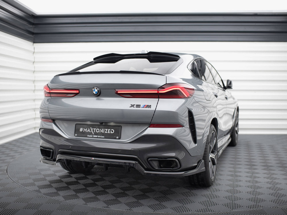 Maxton central rear splitter (vertical bars) v2 bmw x6 m-pack g06 facelift models 2 Maxton central rear splitter (vertical bars) v2 bmw x6 m-pack g06 facelift models - image 2
