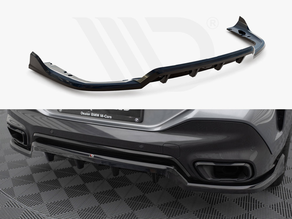 Maxton central rear splitter (vertical bars) v2 bmw x6 m-pack g06 facelift models 1 Maxton central rear splitter (vertical bars) v2 bmw x6 m-pack g06 facelift models