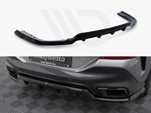 Maxton Central Rear Splitter (Vertical Bars) V1 BMW X6 M-Pack G06 Facelift Models