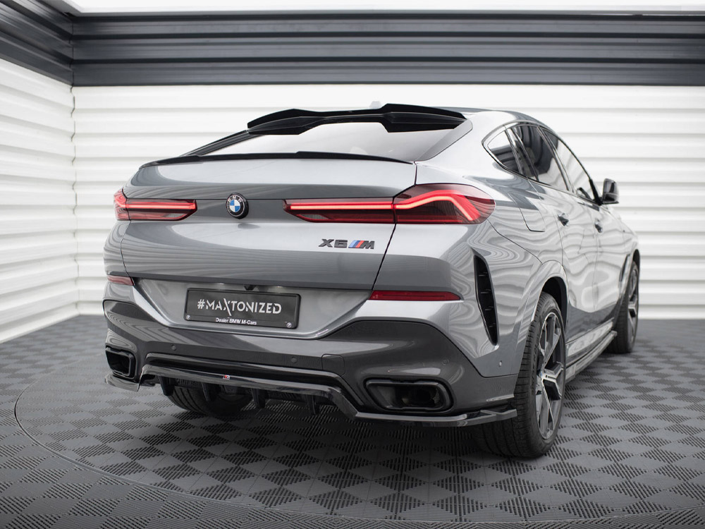 Maxton central rear splitter (vertical bars) v1 bmw x6 m-pack g06 facelift models 2 Maxton central rear splitter (vertical bars) v1 bmw x6 m-pack g06 facelift models - image 2