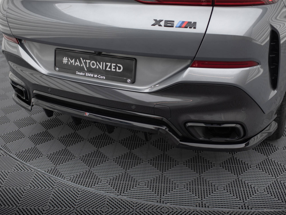 Maxton central rear splitter (vertical bars) v1 bmw x6 m-pack g06 facelift models 3 Maxton central rear splitter (vertical bars) v1 bmw x6 m-pack g06 facelift models - image 3