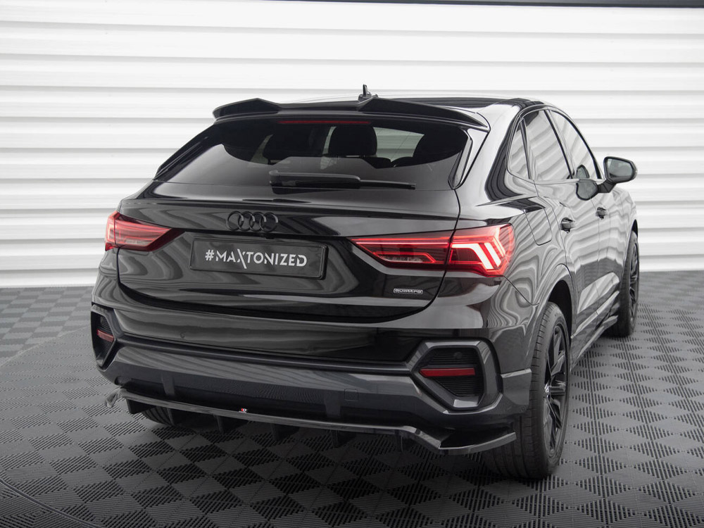 Maxton central rear splitter (vertical bars) audi q3 sportback f3 2 Maxton central rear splitter (vertical bars) audi q3 sportback f3 - image 2