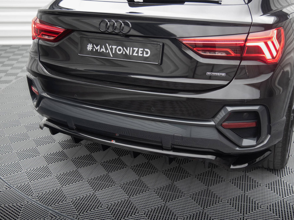 Maxton central rear splitter (vertical bars) audi q3 sportback f3 3 Maxton central rear splitter (vertical bars) audi q3 sportback f3 - image 3