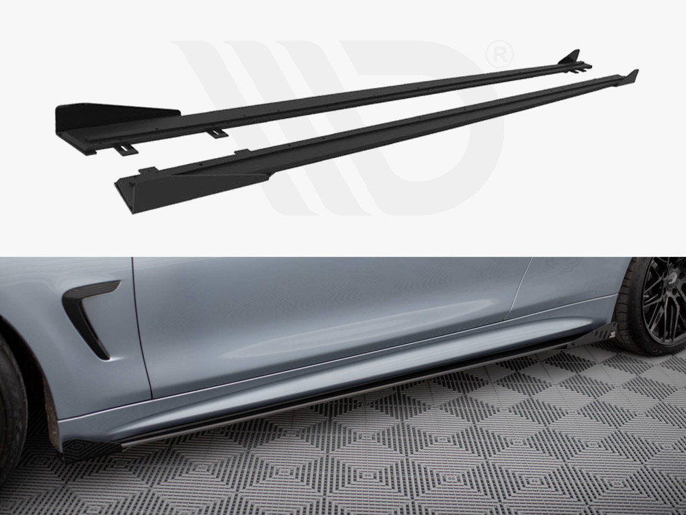 Maxton street pro side skirts diffusers + flaps bmw 4 series coupe / gran coupe / cabrio m-pack f32 / f36 / f33 1 Maxton street pro side skirts diffusers + flaps bmw 4 series coupe / gran coupe / cabrio m-pack f32 / f36 / f33