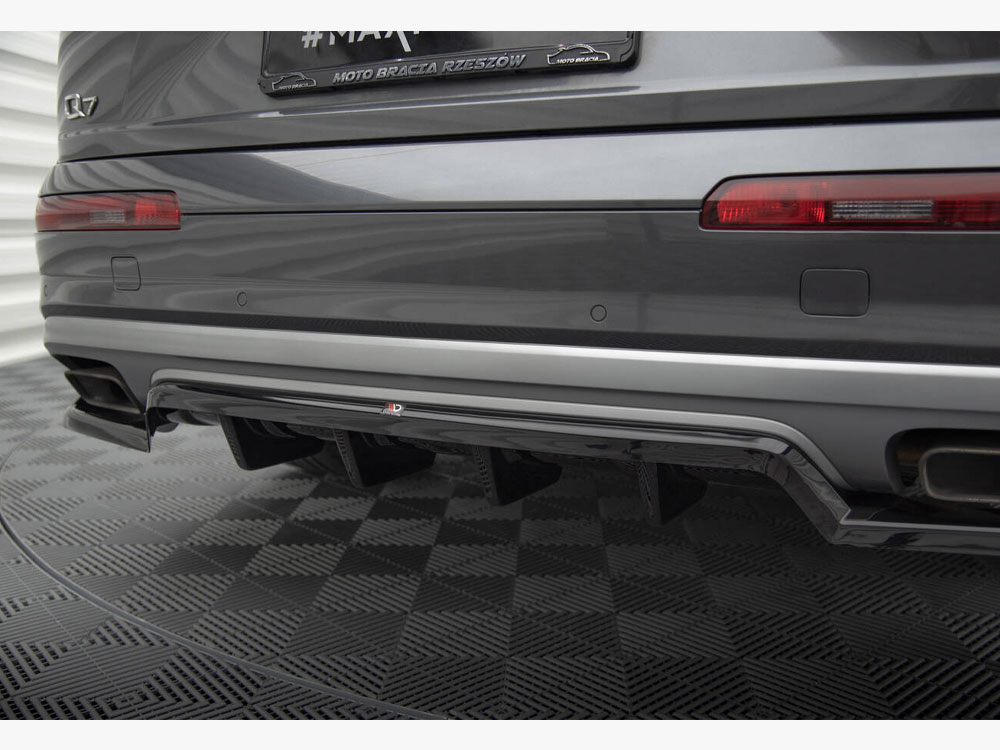 Maxton central rear splitter (vertical bars) audi q7 mk2 4 Maxton central rear splitter (vertical bars) audi q7 mk2 - image 4