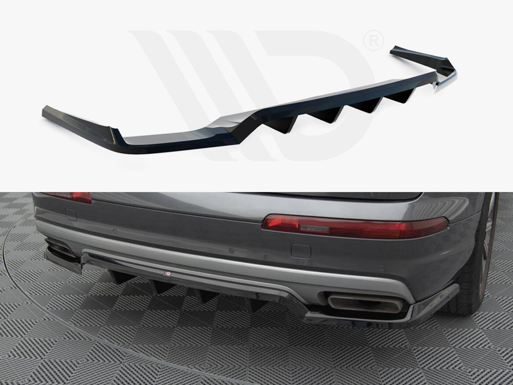 Maxton central rear splitter (vertical bars) audi q7 mk2 1 Maxton central rear splitter (vertical bars) audi q7 mk2
