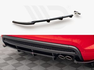 Maxton Central Rear Splitter (Vertical Bars) Fiat 500X Sport Mk1 Facelift Models