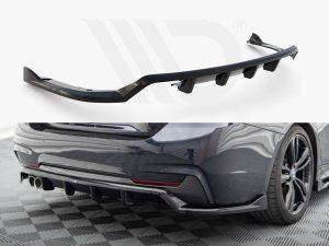 Maxton Central Rear Splitter (Vertical Bars) BMW 4 Series Coupe/Gran Coupe/Cabrio M-Pack F32/F36/F33