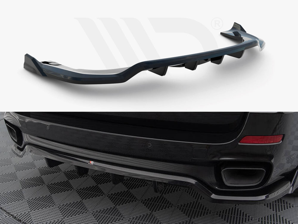 Maxton central rear splitter (vertical bars) bmw x5 m-pack f15 1 Maxton central rear splitter (vertical bars) bmw x5 m-pack f15