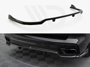 Maxton Central Rear Splitter (Vertical Bars) BMW X7 M-Pack G07 Facelift Models