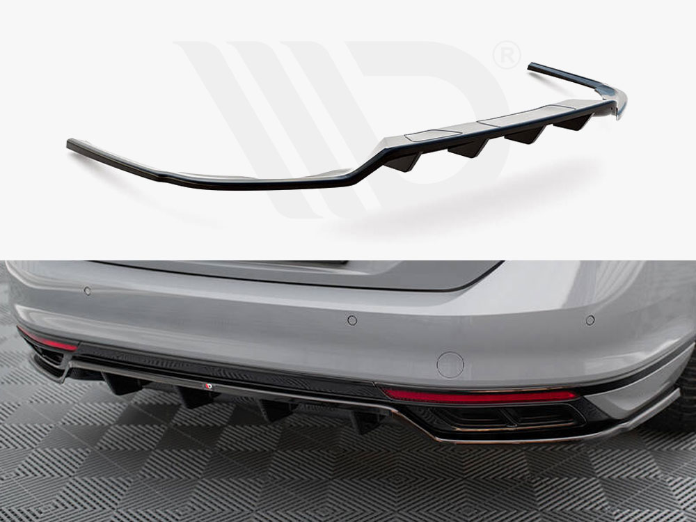 Maxton rear splitter (vertical bars) volkswagen passat r-line b8 facelift models 1 Maxton rear splitter (vertical bars) volkswagen passat r-line b8 facelift models