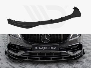 Maxton Street Pro Front Splitter + Flaps Mercedes-Benz A AMG-Line W176 Facelift Models