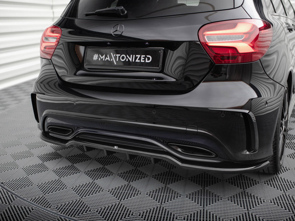 Maxton rear splitter (vertical bars) mercedes-benz a amg-line w176 facelift models 3 Maxton rear splitter (vertical bars) mercedes-benz a amg-line w176 facelift models - image 3