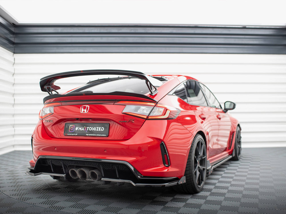 Maxton central rear splitter (vertical bars) v1 + flaps honda civic type-r mk11 2 Maxton central rear splitter (vertical bars) v1 + flaps honda civic type-r mk11 - image 2