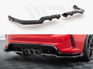 Maxton Central Rear Splitter (Vertical Bars) V1 + Flaps Honda Civic Type-R Mk11