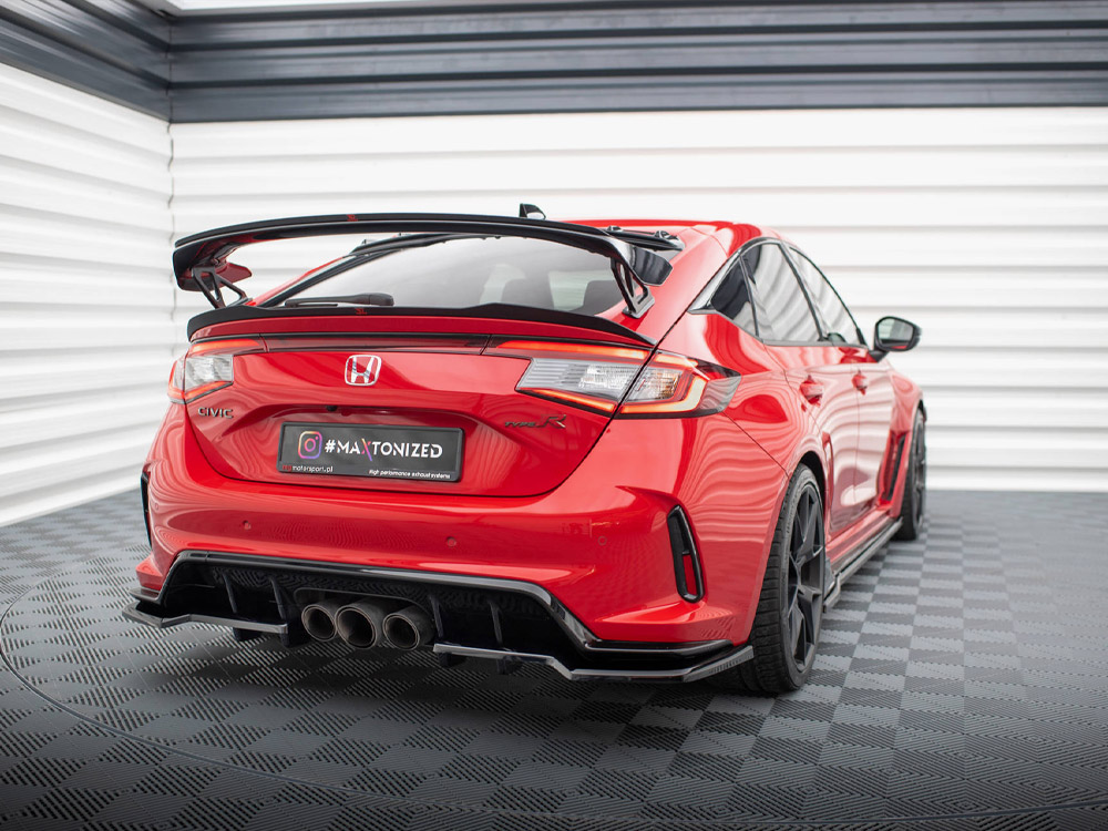 Maxton central rear splitter (vertical bars) v1 honda civic type-r mk11 2 Maxton central rear splitter (vertical bars) v1 honda civic type-r mk11 - image 2