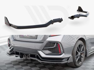 Maxton Rear Splitter V1 (Vertical Bars) + Flaps Honda Civic Sport Mk10 Facelift Models