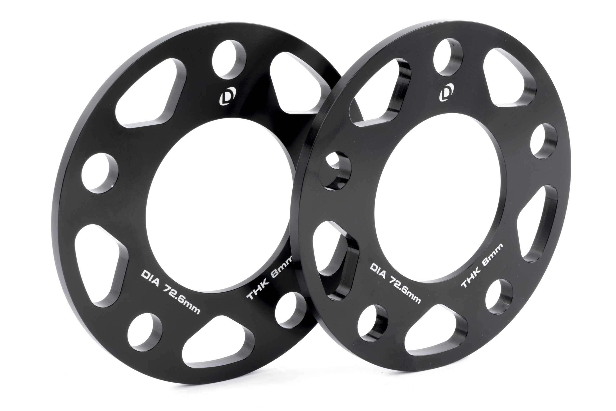 Dinan wheel spacers set (5x120) - 72. 6mm cb, 8mm width, set of 2 1 D210-2038 - dinan wheel spacers set (5x120) - 72. 6mm cb