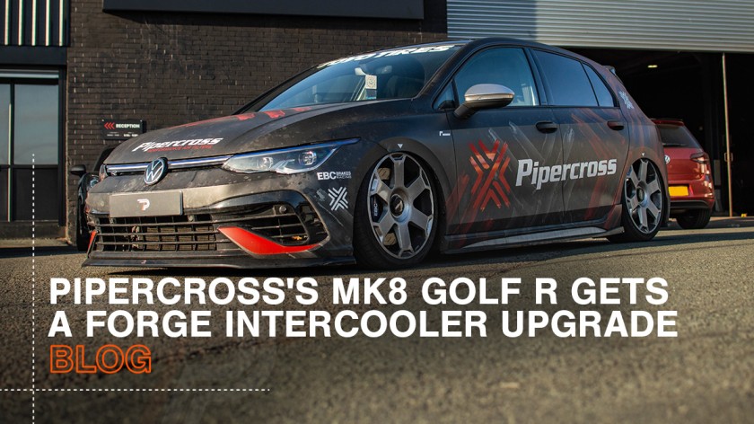 Pipercross's mk8 golf r gets a forge intercooler upgrade with data logged temp results!