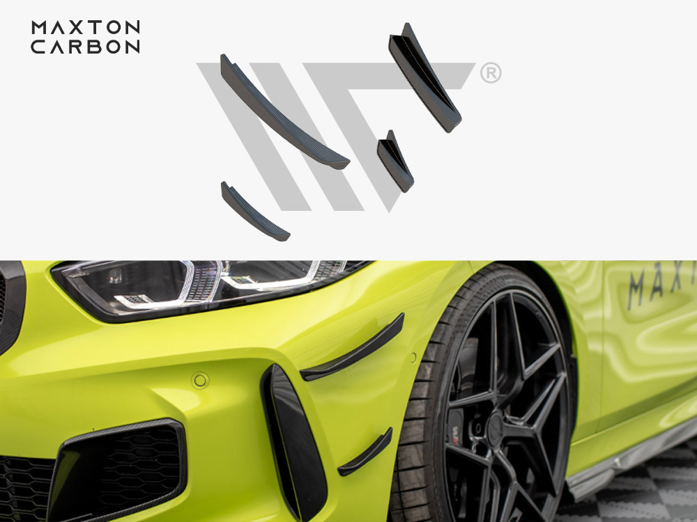 Maxton carbon fibre front bumper wings (canards) bmw 1 series f40 m-pack / m135i 1 Maxton carbon fibre front bumper wings (canards) bmw 1 series f40 m-pack / m135i