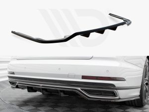 Maxton Central Rear Splitter (Vertical Bars) Audi A8 S-Line D5