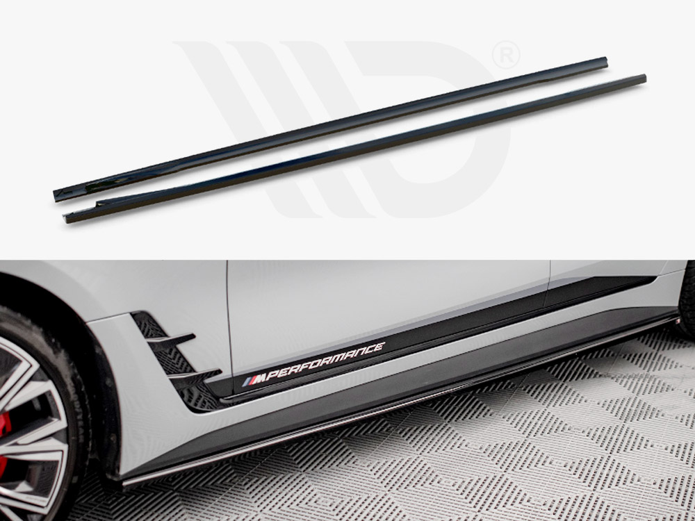 Maxton side skirts diffusers v2 bmw i4 m-pack g26 1 Maxton side skirts diffusers v2 bmw i4 m-pack g26